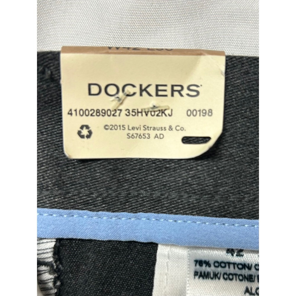 Dockers The Best Pressed Pleated Classic Fit Khaki Pants Charcoal NWT Mens 42x30 - Picture 7 of 16